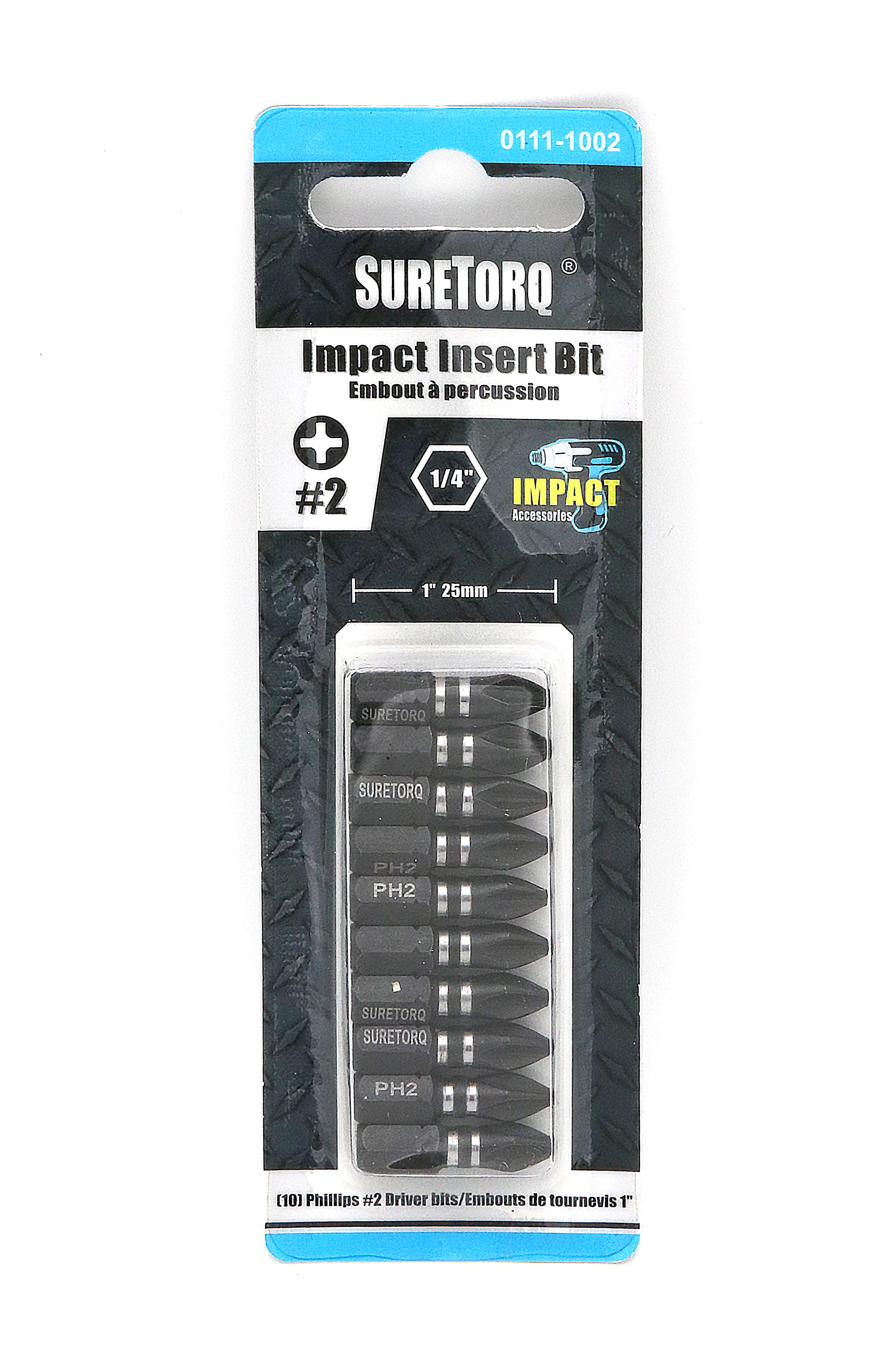 Suretorq - 0111-1002 - 10pcs Impact PH2 Bit 1 Card