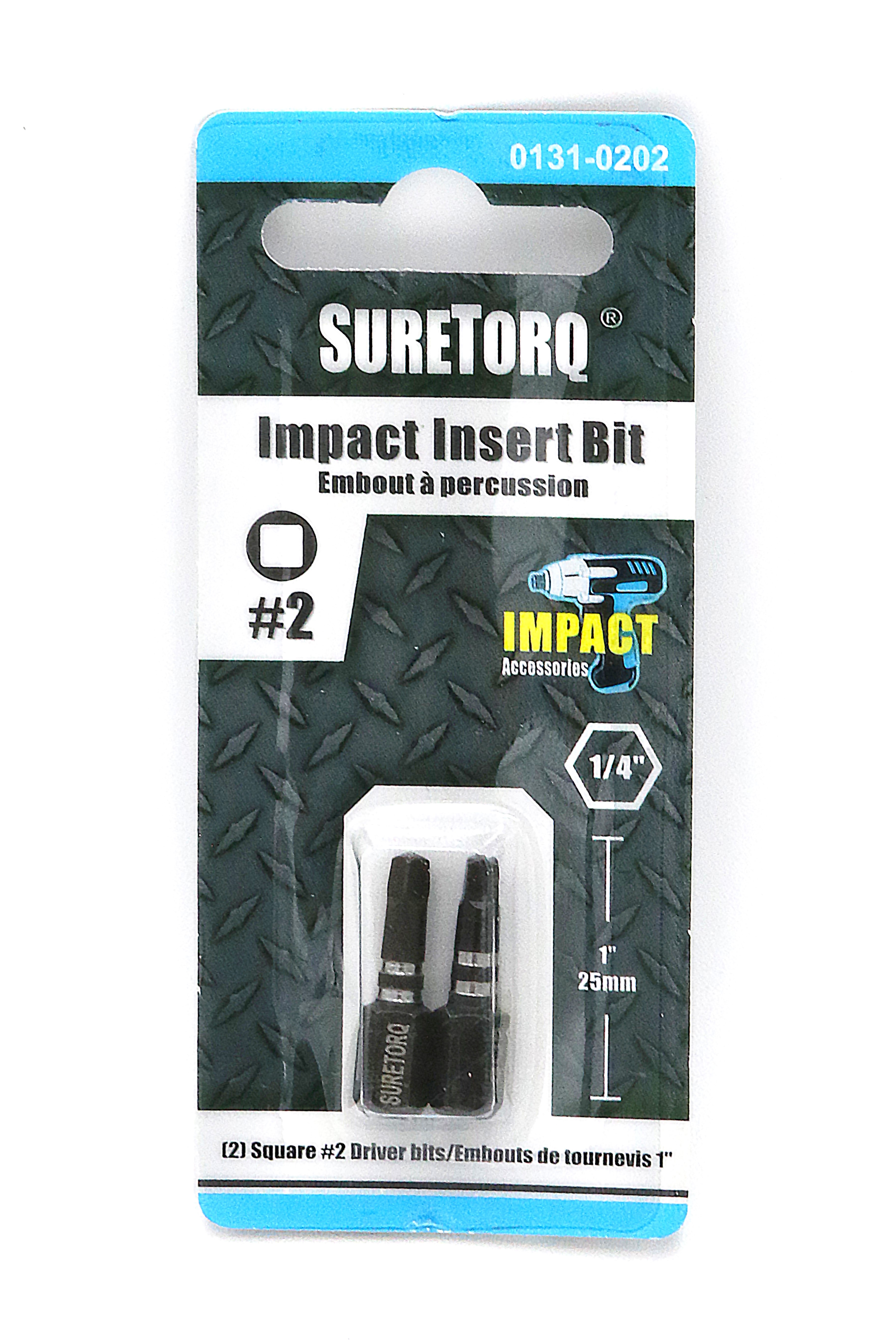 Suretorq - 0131-0202 - 2pcs Impact SQ2 Bit 1 Card