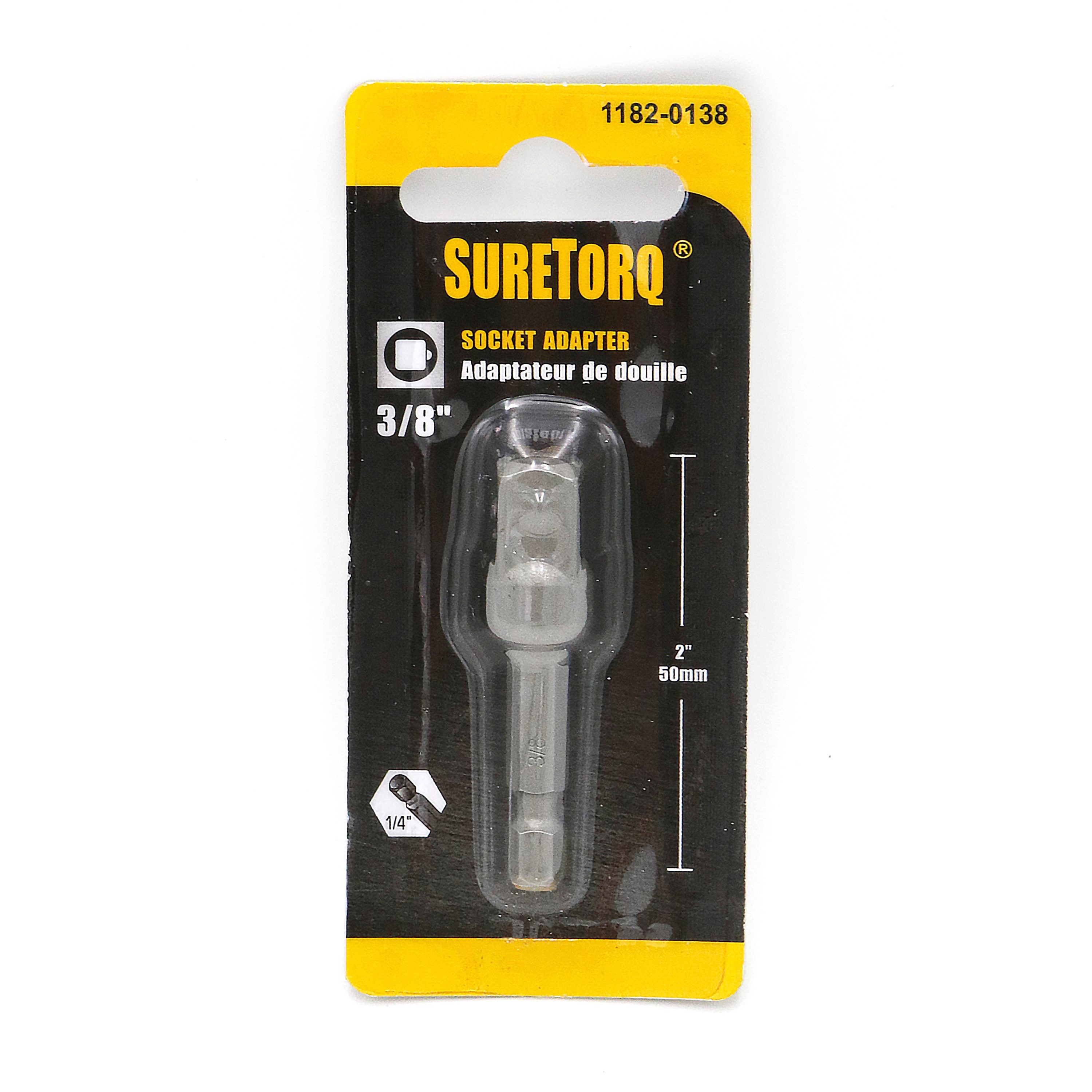 Suretorq - 1182-0138 - 1pc Socket Adapter 3/8 x 2 Card