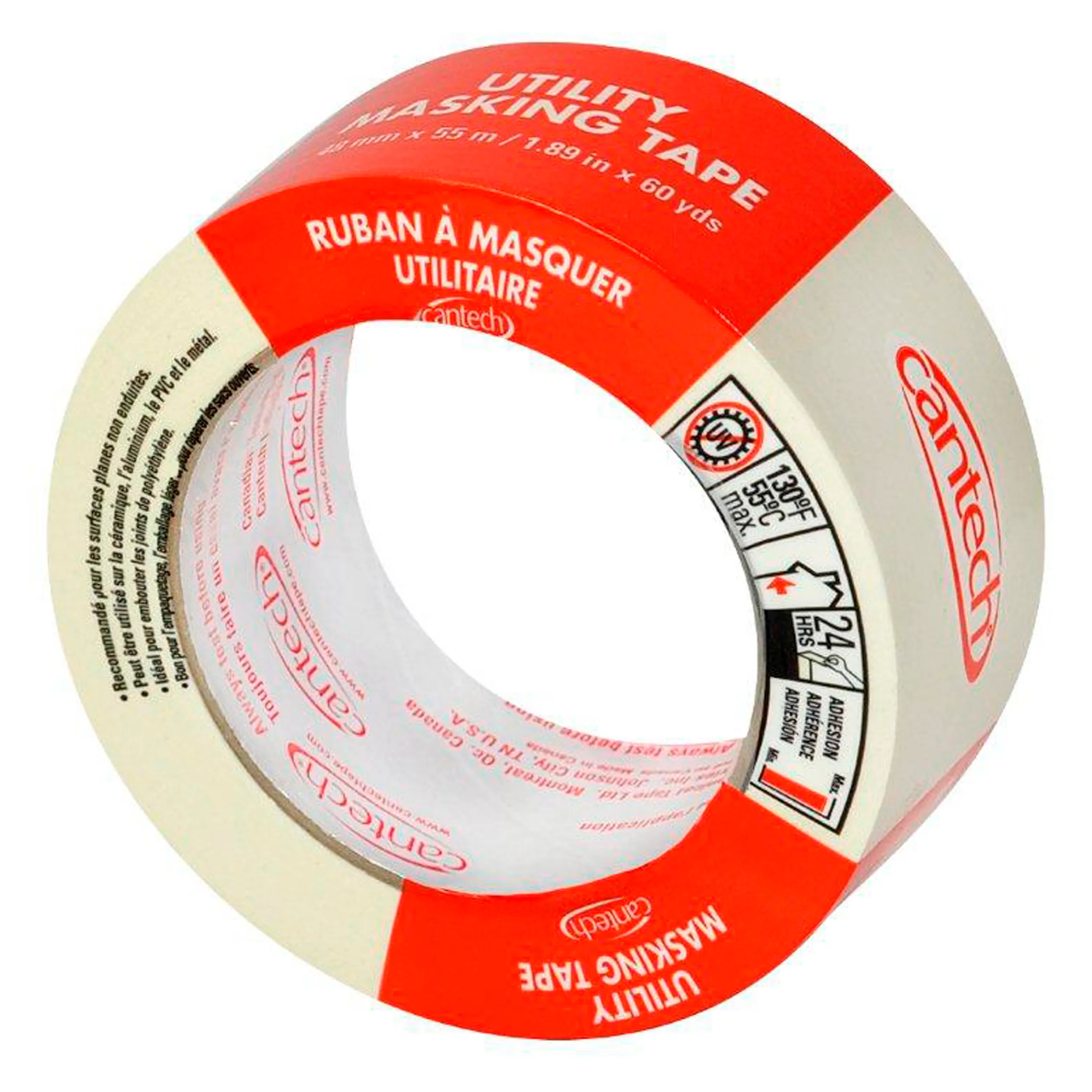 Cantech - Utility Grade Masking Tape - 30200 - 18mmx55m