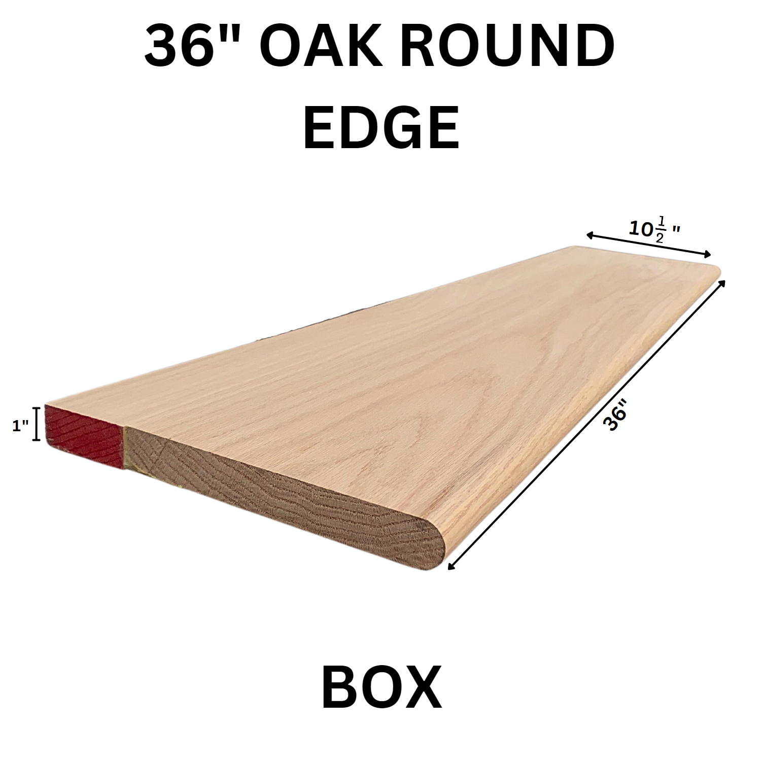 Red Oak Round Edge Tread 36 Box ORET-36