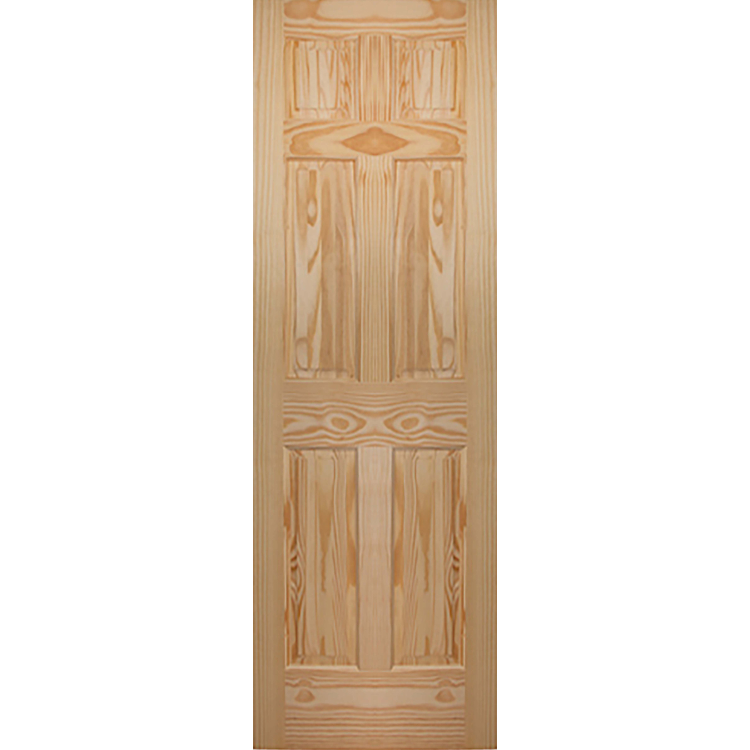 6 Panel 26 x 80 x 1 3/8 - Knotty Pine Door Raised