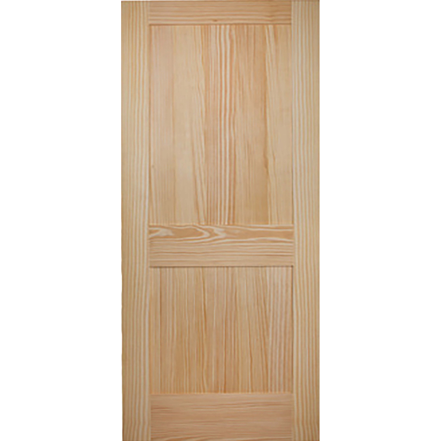 2 Panel 36 x 80 x 1 3/8 - Knotty Pine Door Shaker