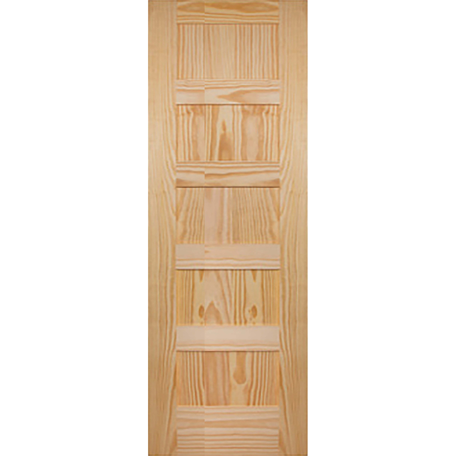 5 Panel 28 x 80 x 1 3/8 - Knotty Pine Door Shaker