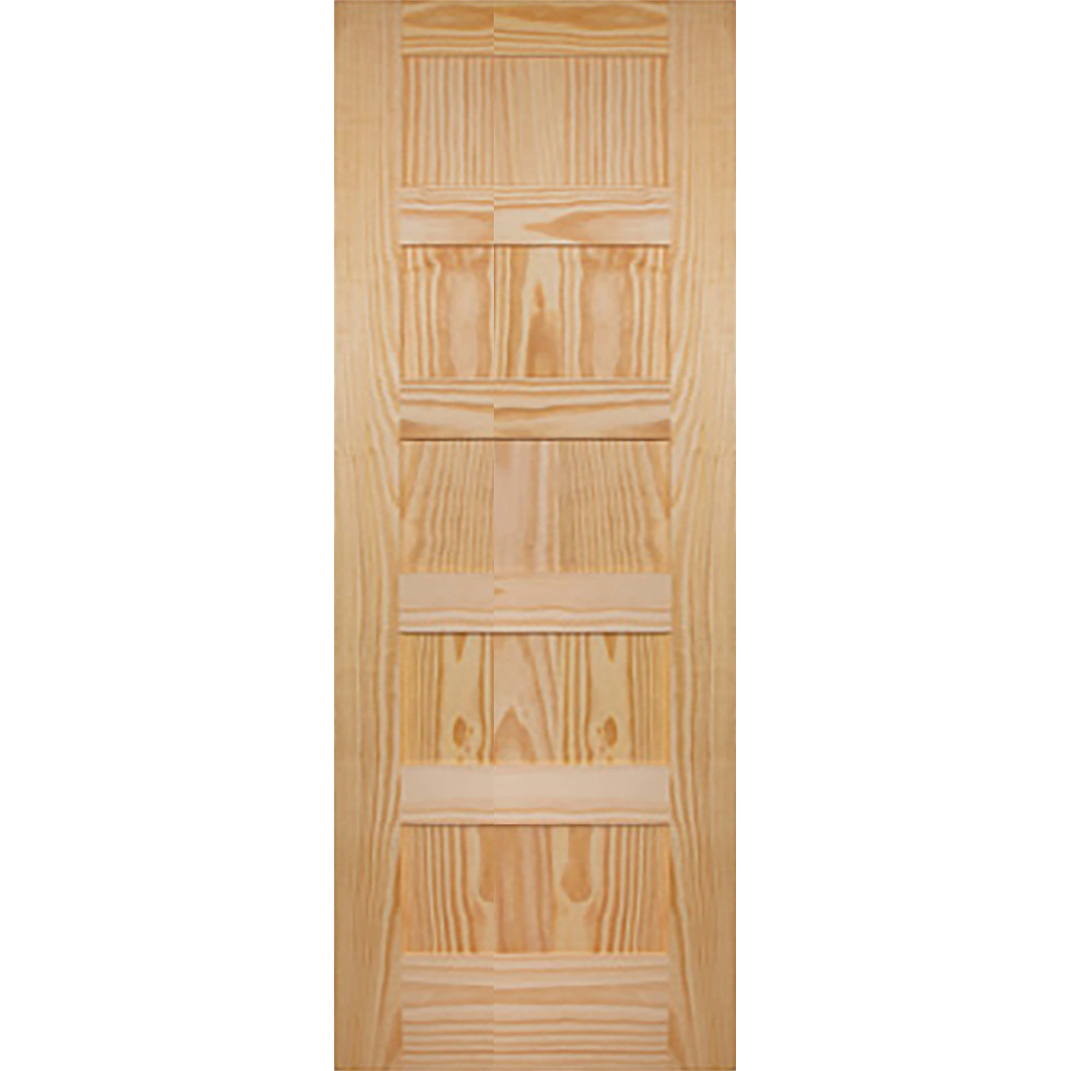 5 Panel 30 x 80 x 1 3/8 - Knotty Pine Door Shaker
