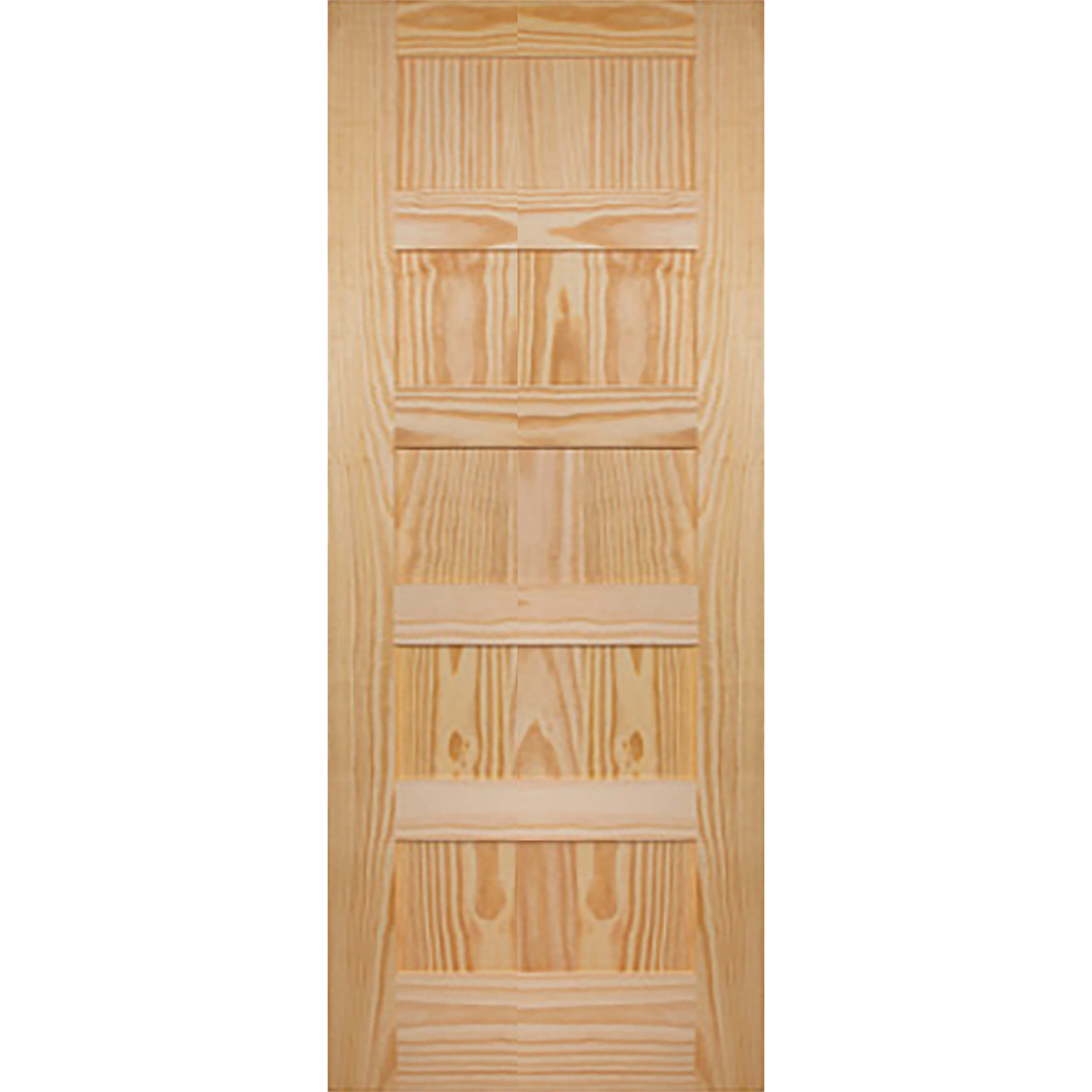 5 Panel 32 x 80 x 1 3/8 - Knotty Pine Door Shaker
