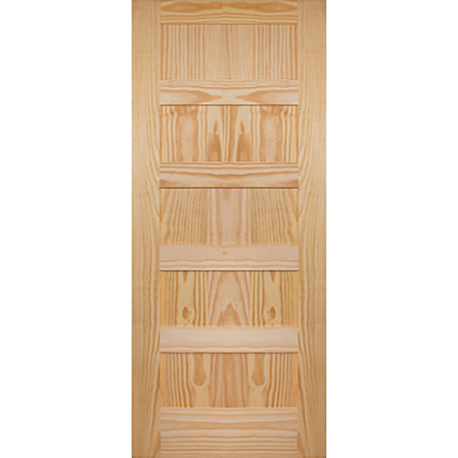 5 Panel 34 x 80 x 1 3/8 - Knotty Pine Door Shaker