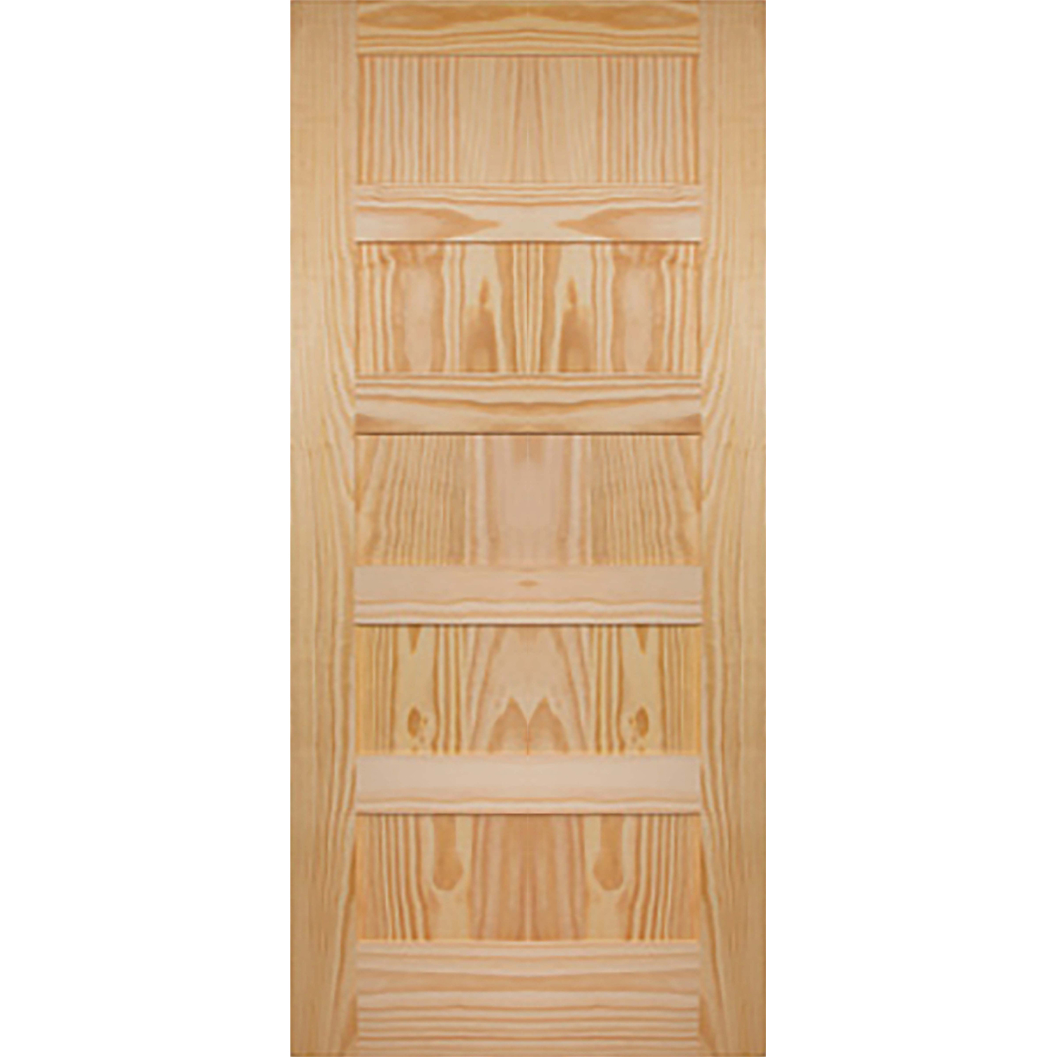 5 Panel 36 x 80 x 1 3/8 - Knotty Pine Door Shaker