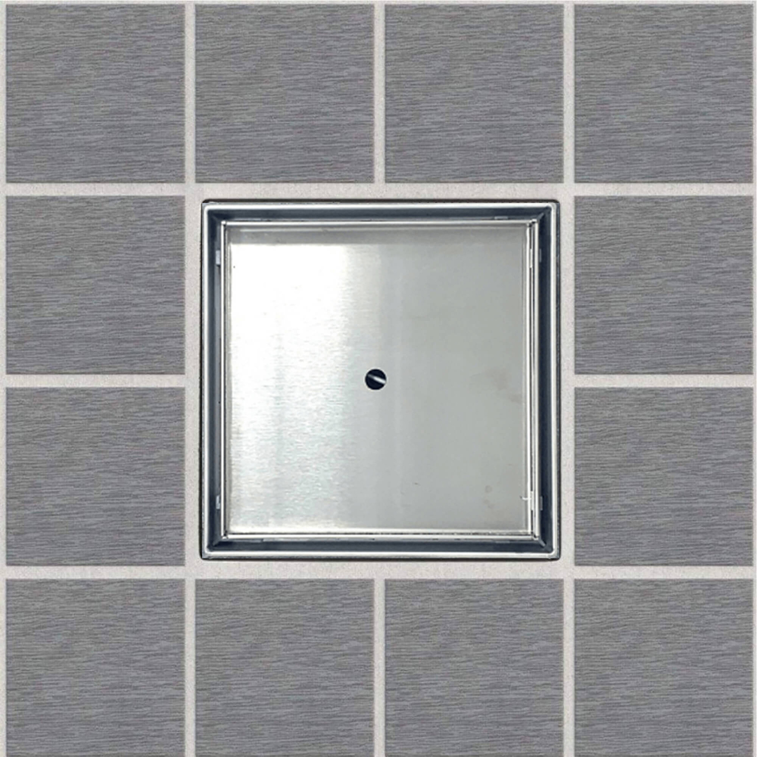 6 x 6 Square Drain with Blue Membrane - Tile-In - IB TOOLS