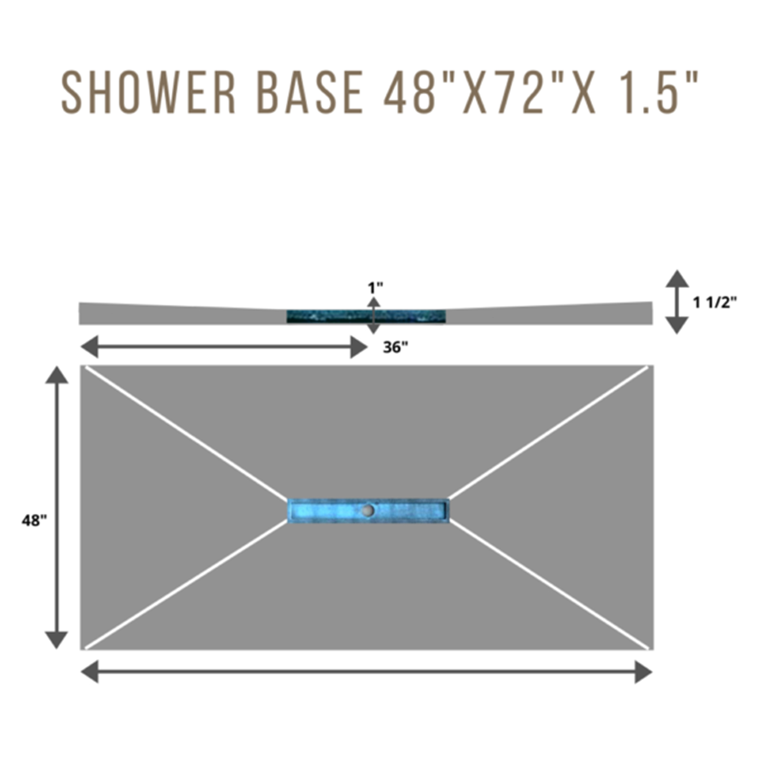 Shower Base 4x6 CENTRE 24