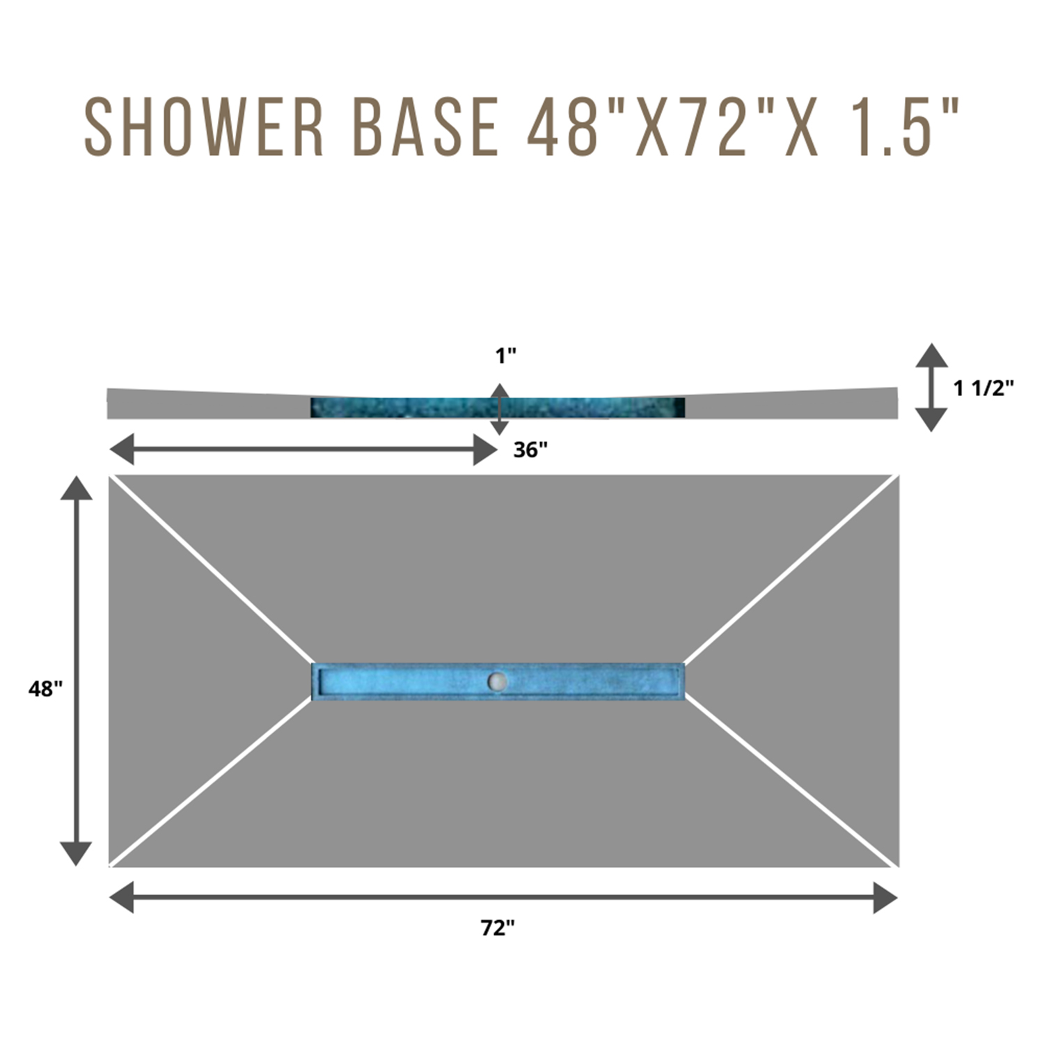 Shower Base 4x6 CENTRE 36