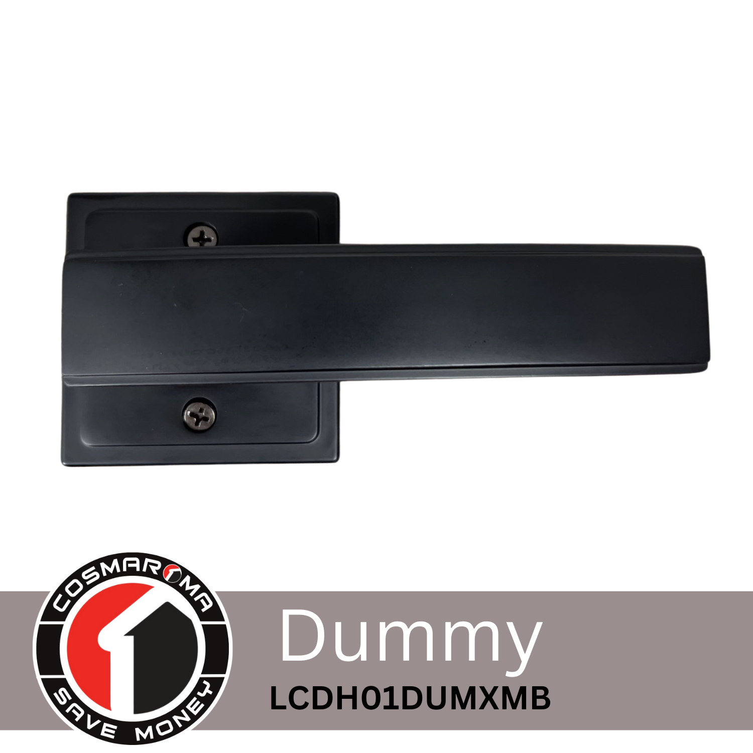 PorteGuard Door Handle - Heavy Duty Dummy Lever Set - Matte Black - CDH-01-DUM-MB