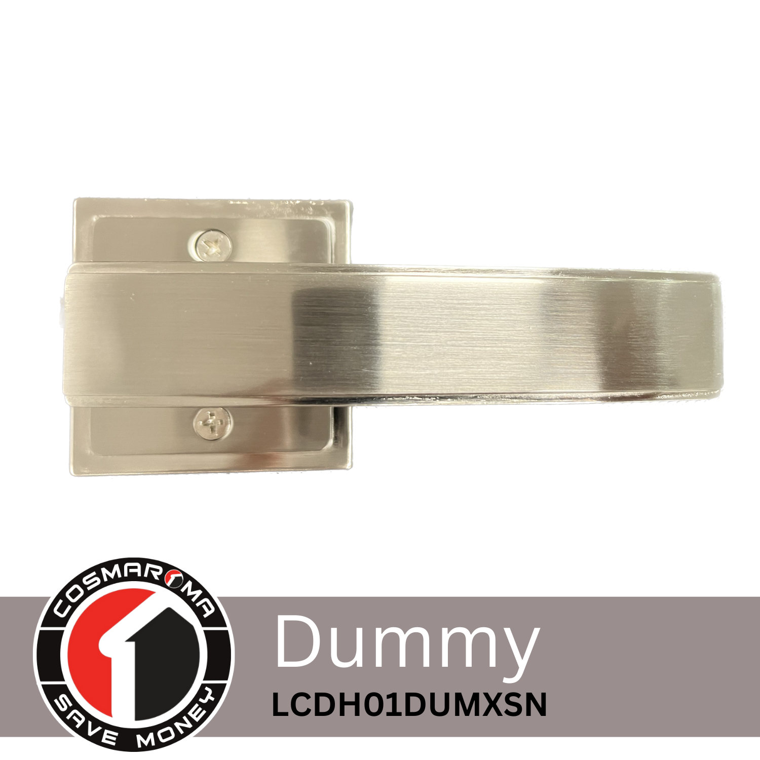 PorteGuard Door Handle - Heavy Duty Dummy Lever Set - Satin Nickel - CDH-01-DUM-SN