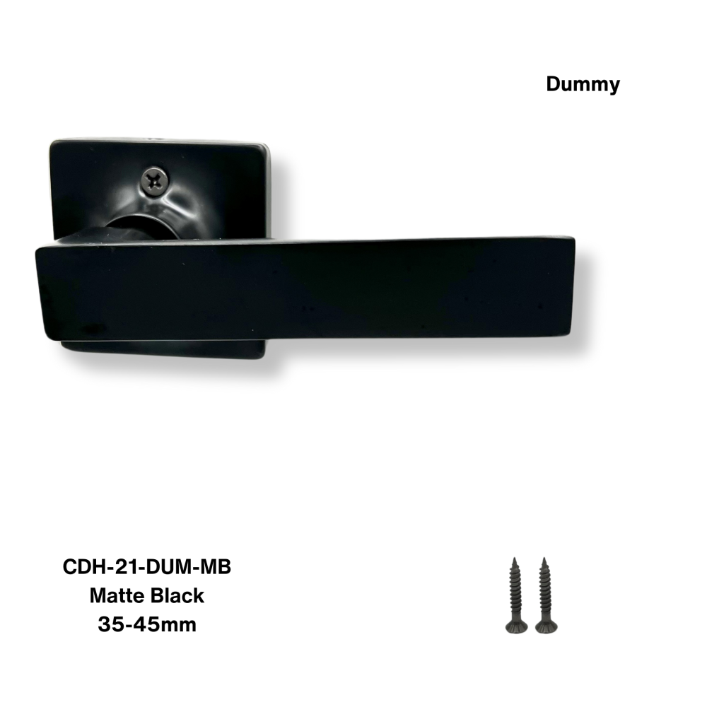 PorteGuard Door Handle - Dummy Lever Set - Matte Black- CDH-21-DUM-MB