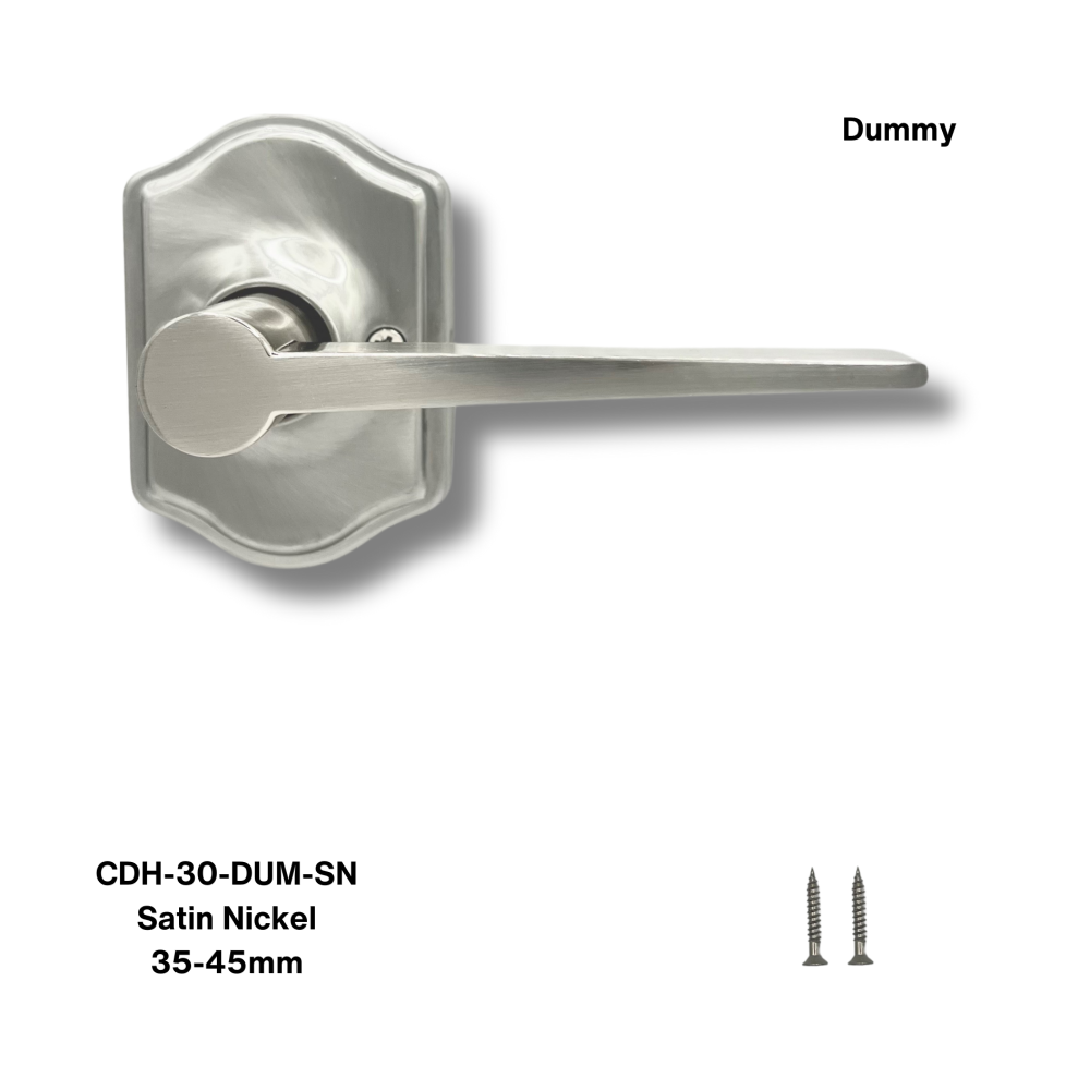 PorteGuard Door Handle - Dummy Lever Set - Satin Nickel - CDH-30-DUM-SN