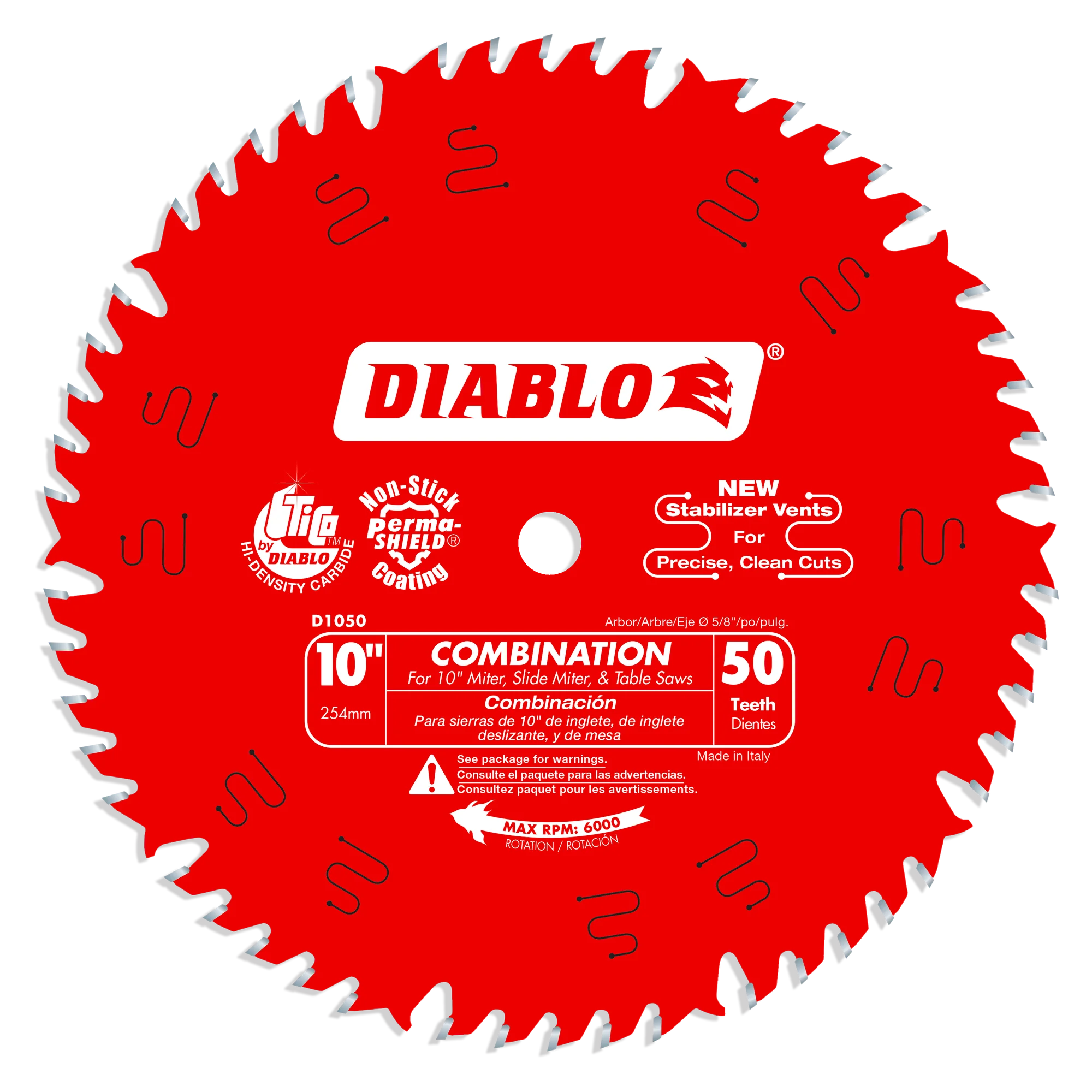 Diablo - D1050X - 10" x 50T Combination Blade