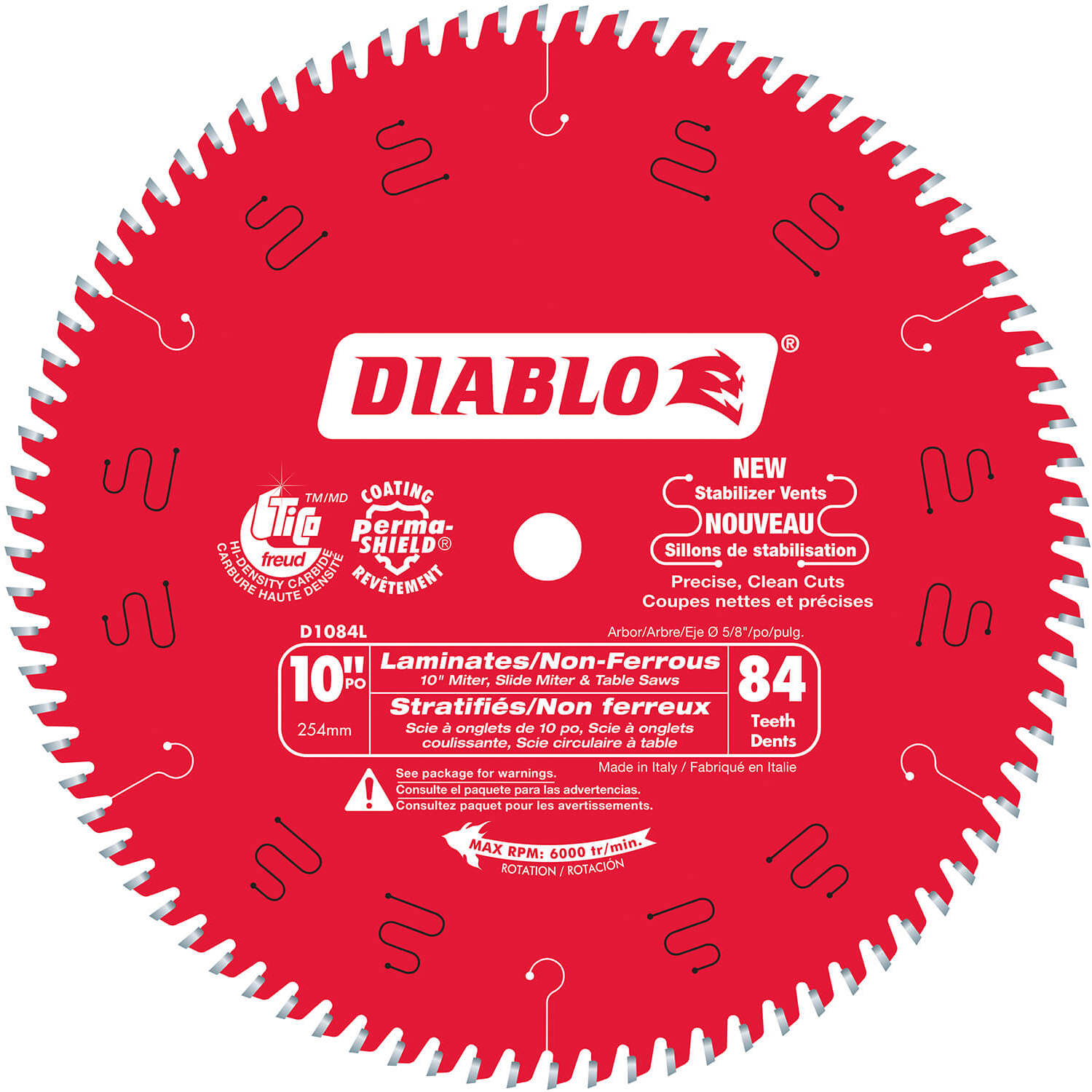 Diablo - D1084L - Large Diameter Circular Blade - 10 x 84 Teeth