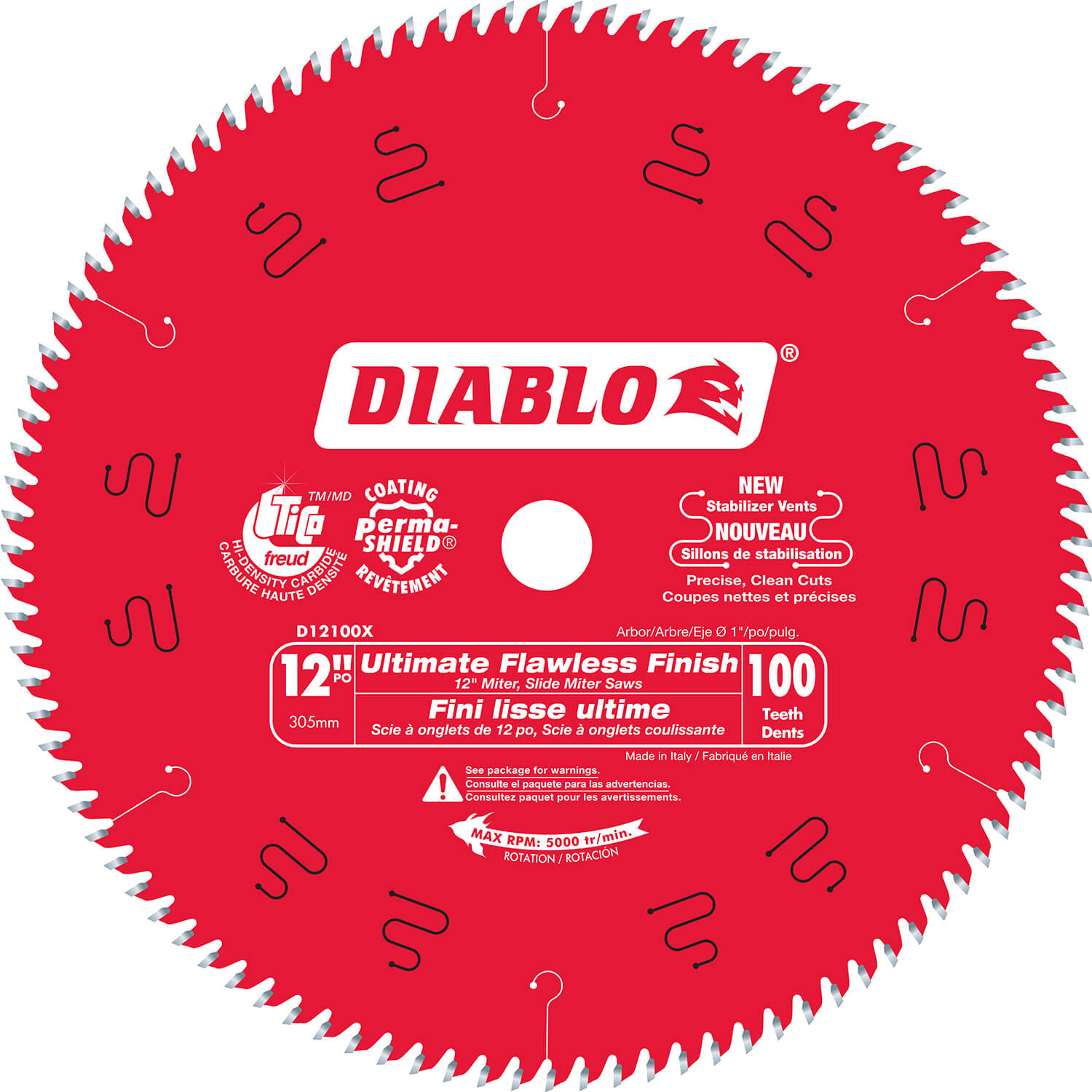 Diablo Large Diameter Circular Blade 12 x 100 Teeth - D12100X