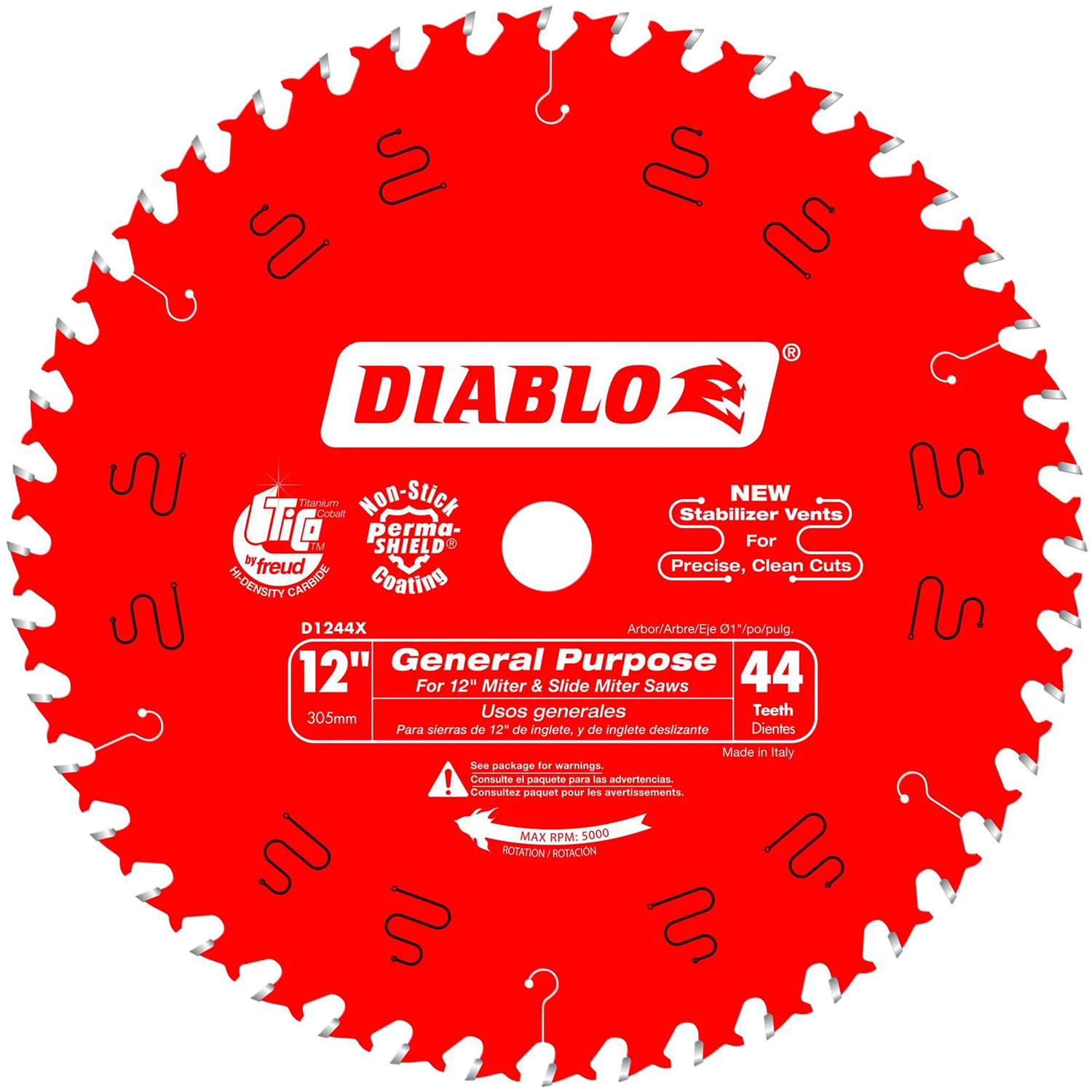 Diablo Large Diameter Circular Blade 12 x 44 Teeth - D1244X