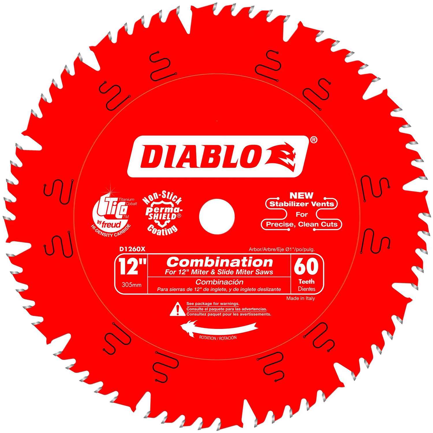 Diablo Large Diameter Circular Blade 12 x 60 Teeth - D1260X