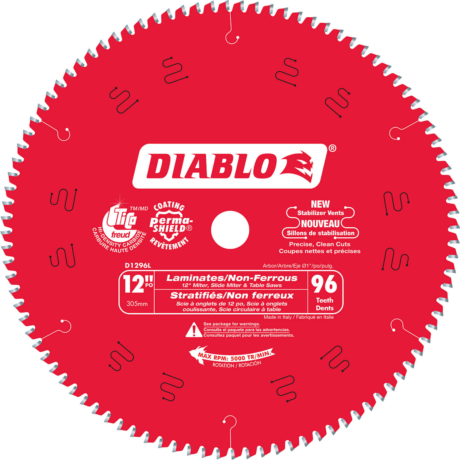 Diablo Large Diameter Circular Blade  12 x 96 Teeth - D1296L