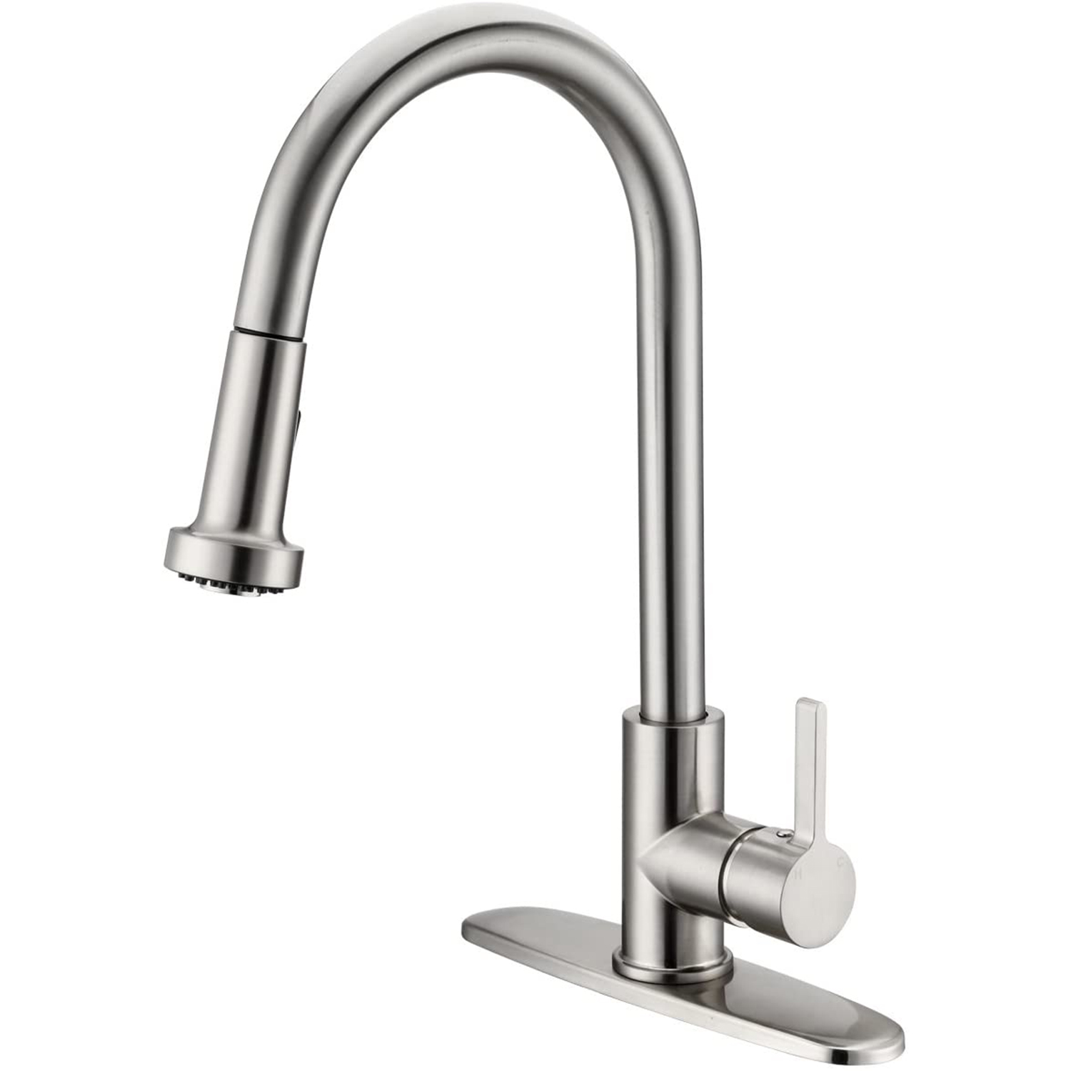 Kodaen FZ23131BN Brushed Nickel Pull-Down Kitchen Faucet + Cover Plate