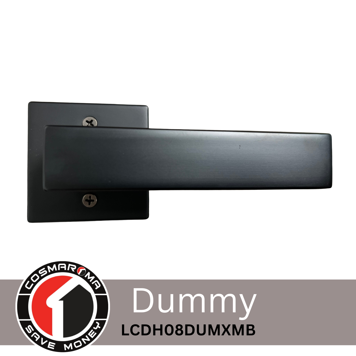 PorteGuard Door Handle - Heavy Duty Dummy Lever Set - Matte Black - CDH-08-DUM-MB