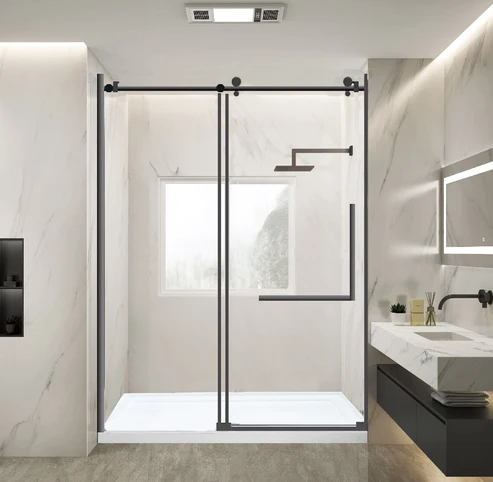 Shower Door Glass - 48" X 72" - Black