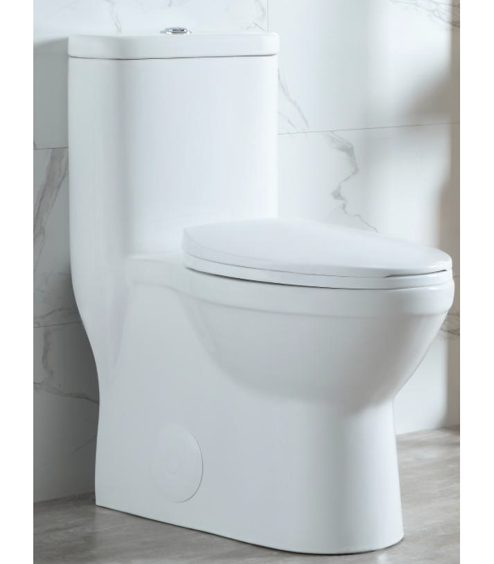 Dureno -One Piece Toilet White Gloss (4.8L-6L / 1.1gal-1.6gal) - T201W
