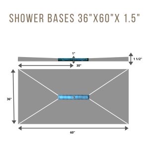 Base de douche 3x5 CENTRE 24