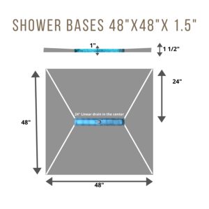 Base de douche 4x4 CENTRE 24