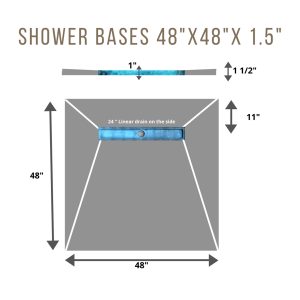 Base de douche 4x4 C?T? 24