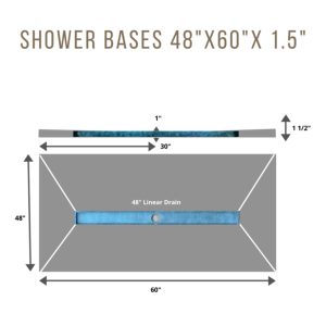 Base de douche 4x5 CENTRE 48