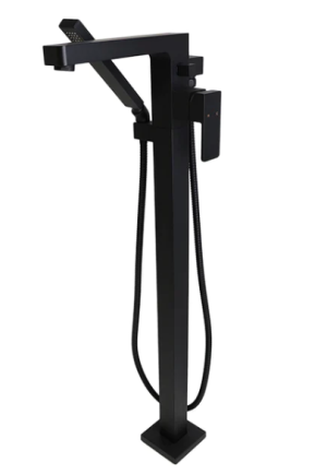 COS-F71108GB Graphite Black Square Free Standing Bath Tub Faucet