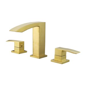 COS-F13103BG Robinet de lavabo étendu or brossé 8 pouces - Robinet 3 trous