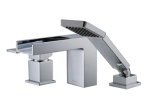COS-F33101CP Three Holes Deck Mounted Bathtub Faucet - Chrome