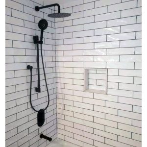 COS-F57104MB Three Way Thermostatic Shower System - Round Trim