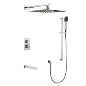 COS- F57123CP Fonction de douche 3 voies en chrome avec bec