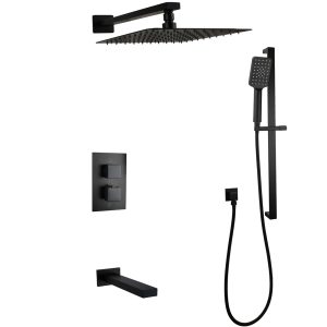 COS-F57123MB Matte Black 3 Way Shower Function with Spout