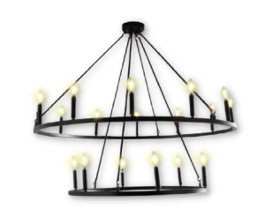 Lustre en métal noir - 116004-18D
