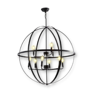 Lustre en métal noir - 116005-9D