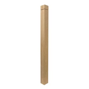 Poteau en chêne rouge inachevé 3 1/2 X 48 - TOP NOTCH
