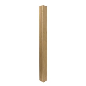 Poteau en chêne rouge uni inachevé 3 1/2 X 48