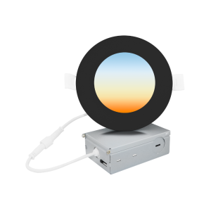Dureno - Slim Panel Led 4" Pot Light 9w 5cct Black