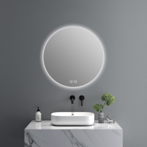 Miroir LED Anti-buée Rétroéclairé/Dimmable/3CCT 32"*30"-Rond-CM3205S