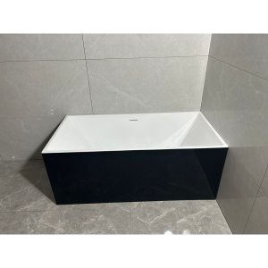 Baignoire autoportante Dureno blanche et noire