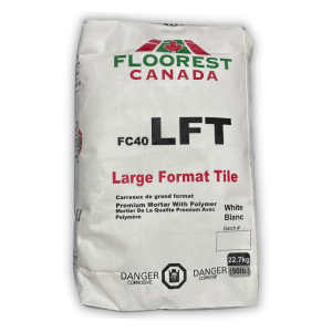 Floorest - Mortier FC40 LFT avec polymère - 50 lbs BLANC
