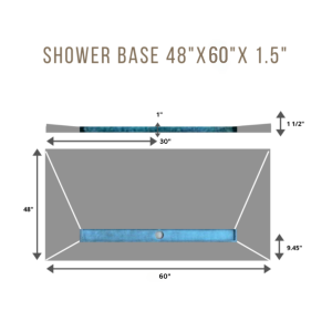 Base de douche 4x5 CÔTÉ 48 SL SPÉCIAL