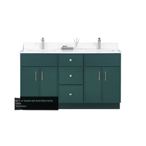 Vanité TC Wood – Verte (double vasque)