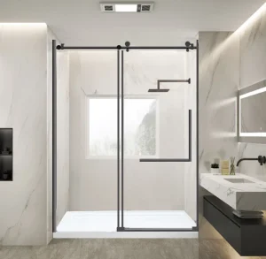 Verre pour porte de douche, 60" X 76", noir